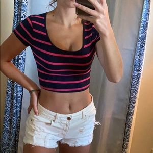 Striped crop top
